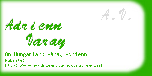 adrienn varay business card